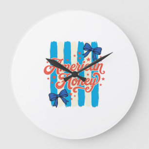 Amerikaanse Honing Patriottische Boog Vintage Shir Grote Klok