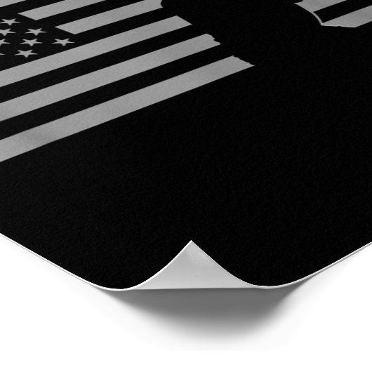 Amerikaanse honkbal Amerikaanse vlag Poster (Hoek)