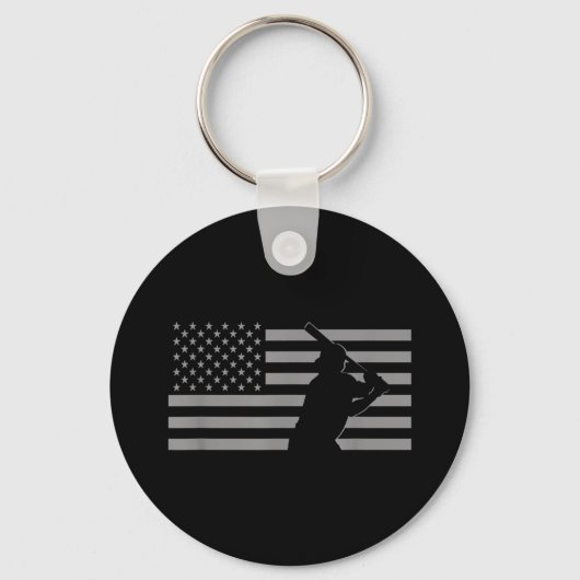 Amerikaanse honkbal Amerikaanse vlag Sleutelhanger (Voorkant)