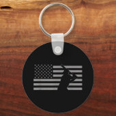 Amerikaanse honkbal Amerikaanse vlag Sleutelhanger (Voorkant)