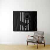 Amerikaanse honkbal Amerikaanse vlag Wandkleed (In Situ (horizontaal))