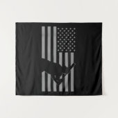 Amerikaanse honkbal Amerikaanse vlag Wandkleed (Voorkant (horizontaal))