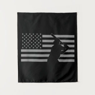Amerikaanse honkbal Amerikaanse vlag Wandkleed