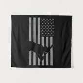Amerikaanse honkbal Amerikaanse vlag Wandkleed (Voorkant (horizontaal))