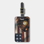 Amerikaanse honkbal bagagelabel (Voorkant verticaal)