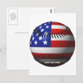 Amerikaanse honkbal briefkaart (Voorkant / Achterkant)