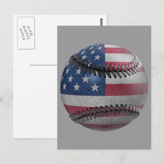 Amerikaanse honkbal briefkaart (Voorkant / Achterkant)
