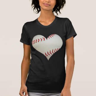 Amerikaanse honkbal in een hartvorm t-shirt