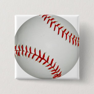 Amerikaanse honkbal met grote rode vlekken vierkante button 5,1 cm