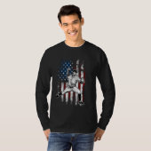Amerikaanse honkbal Pitcher USA , op de vierde pla T-shirt (Voorkant volledig)