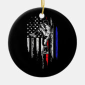 Amerikaanse honkbal Pitcher Verenigde Staten - 4e Keramisch Ornament (Voorkant)