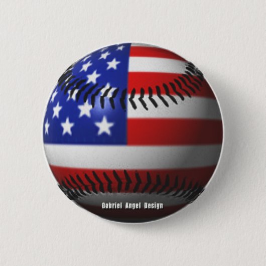 Amerikaanse honkbal ronde button 5,7 cm (Voorkant)
