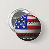 Amerikaanse honkbal ronde button 5,7 cm (Voorkant /achterkant)