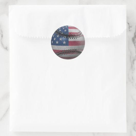 Amerikaanse honkbal ronde sticker (Tas)