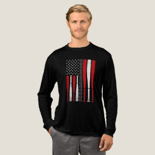 Amerikaanse honkbal softbal vlag Tri-Blend shirt