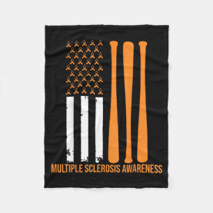 Amerikaanse honkbal sport multiple sclerose bewust fleece deken