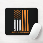 Amerikaanse honkbal sport multiple sclerose bewust muismat (Met muis)