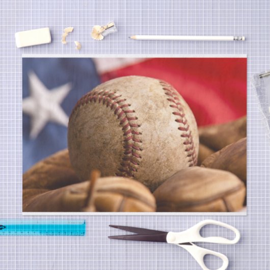 -Amerikaanse honkbal Tissuepapier (Craft)