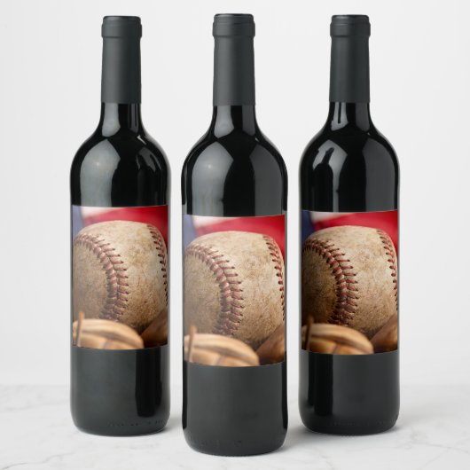 -Amerikaanse honkbal Wijn Etiket (Flessen)