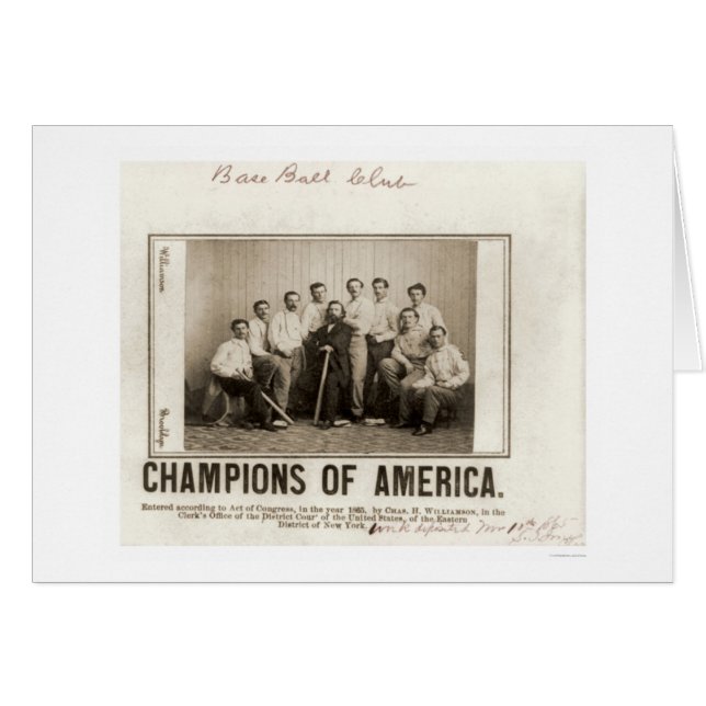 Amerikaanse honkbalkampioenen 1865 (Voorkant Horizontaal)