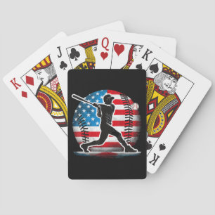 Amerikaanse honkbalspeler slagman met Verenigde St Pokerkaarten