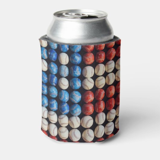 Amerikaanse honkbalvlag blikjeskoeler (Blikje Achterkant)