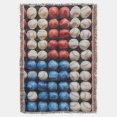 Amerikaanse honkbalvlag deken (Voorkant Verticaal)