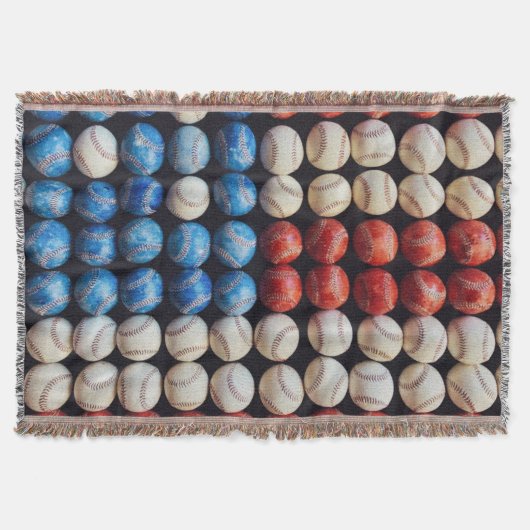 Amerikaanse honkbalvlag deken (Voorkant)