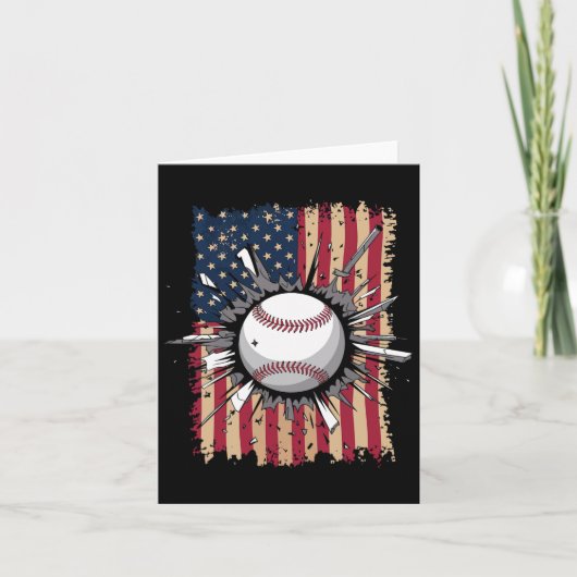 Amerikaanse honkbalvlag kaart (Voorkant)