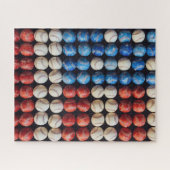 Amerikaanse honkbalvlag legpuzzel (Horizontaal)