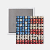 Amerikaanse honkbalvlag magneet (Voorkant / Achterkant)