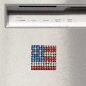 Amerikaanse honkbalvlag magneet (Insitu (Vaatwasser))