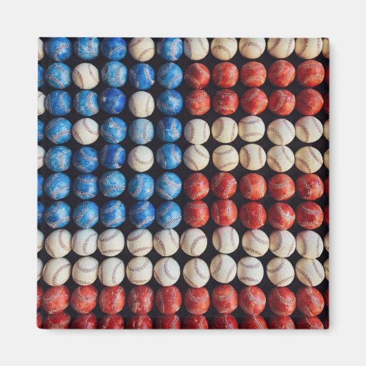 Amerikaanse honkbalvlag magneet (Voorkant)