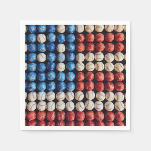 Amerikaanse honkbalvlag servet (Voorkant)