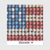 Amerikaanse honkbalvlag sticker (Vel)
