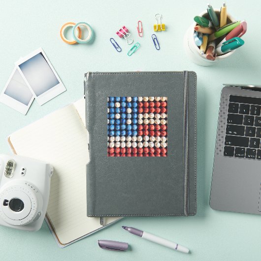 Amerikaanse honkbalvlag sticker (iPad Cover)