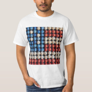 Amerikaanse honkbalvlag t-shirt