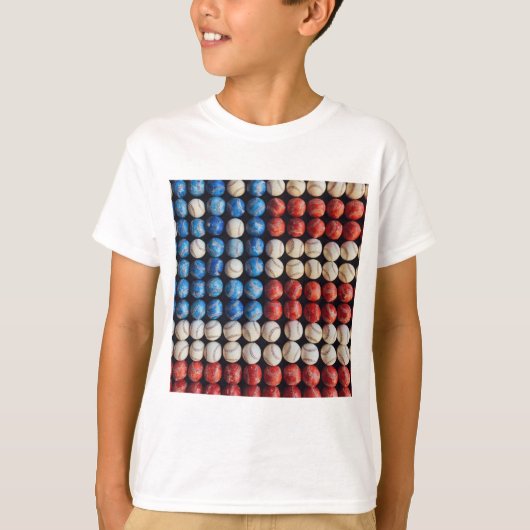 Amerikaanse honkbalvlag t-shirt (Voorkant)