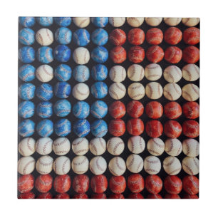 Amerikaanse honkbalvlag tegeltje