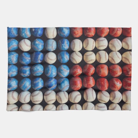 Amerikaanse honkbalvlag theedoek (Horizontaal)