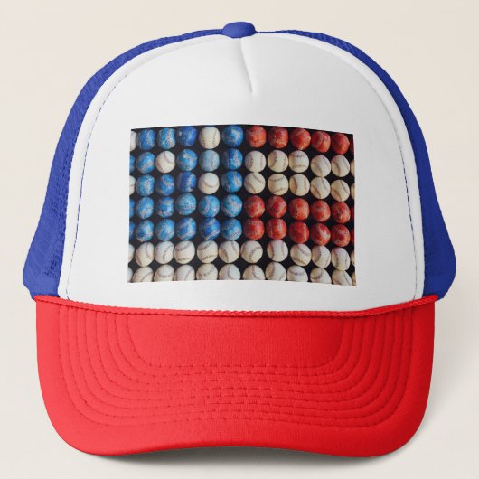 Amerikaanse honkbalvlag trucker pet (Voorkant)