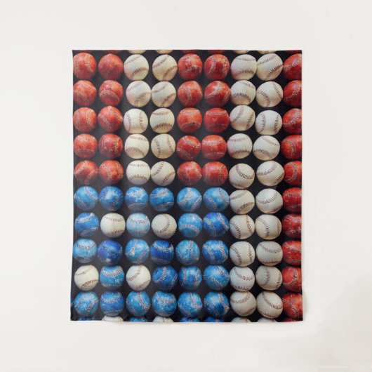 Amerikaanse honkbalvlag wandkleed (Voorkant)