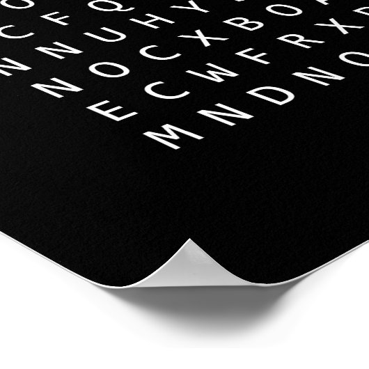 Amerikaanse hoofdletters, poster met tekstzoekopdr (Hoek)