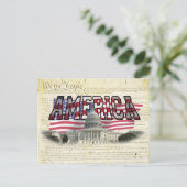 Amerikaanse hoofdstad bouwt Amerikaanse vlag na Ka Briefkaart (Staand voorkant)