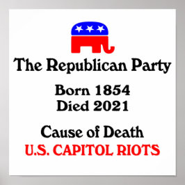 Amerikaanse hoofdsteden: Republikeinse partij dood Poster