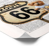 Amerikaanse hoofdstraat Route 66 Poster (Hoek)