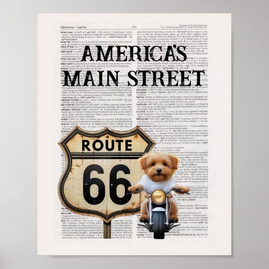 Amerikaanse hoofdstraat Route 66 Poster (Voorkant)