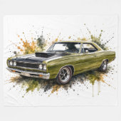 Amerikaanse Hot Rod Fleece Deken (Voorkant (Horizontaal))