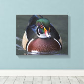 Amerikaanse Hout Eend Gewikkeld Canvas Afdruk (Insitu (Houten vloer))