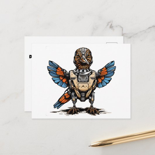Amerikaanse houtsnip briefkaart (Voorkant / Achterkant in situ)